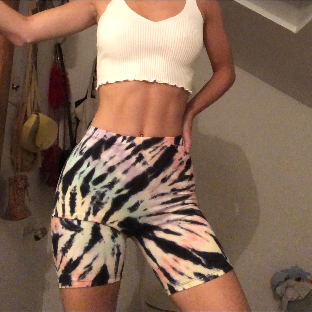 Tie dye biker shorts